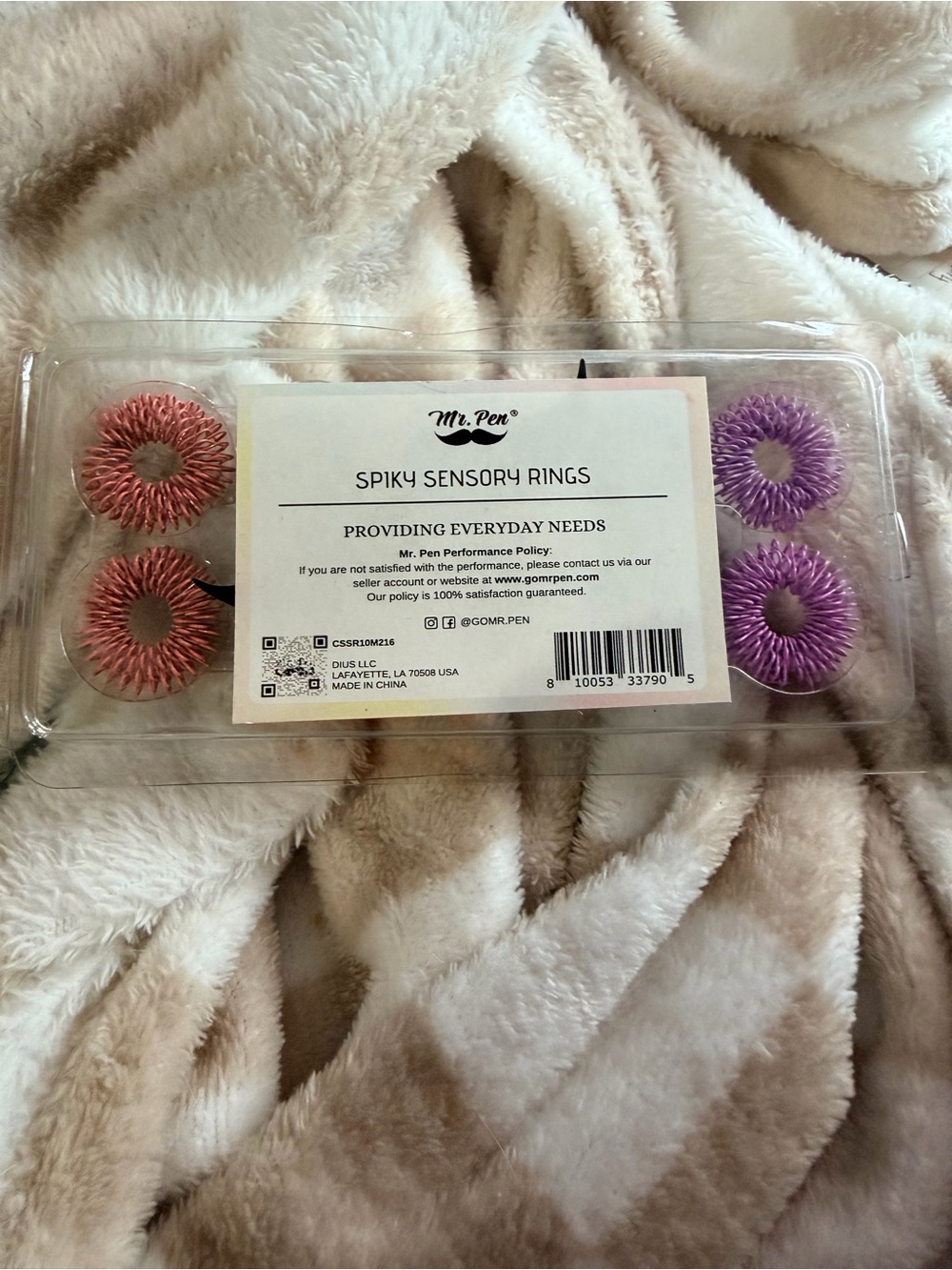 Spiky Sensory Rings - Pink & Purple